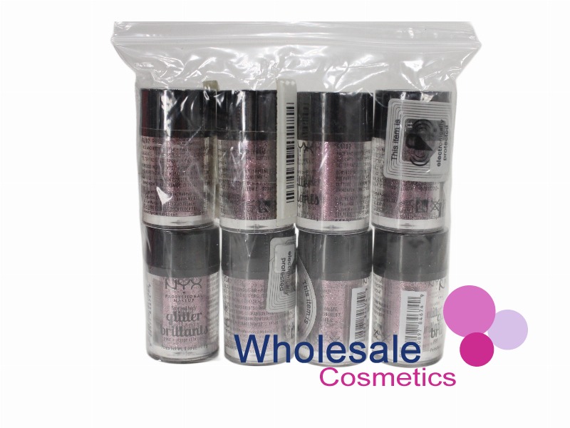 8 x NYX Professional Makeup Face & Body Glitter - 02 ROSE